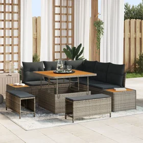 vidaXL Garden Sofa Set with Cushions 8 Pieces 3362908
