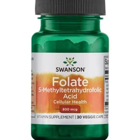 Swanson Folate 400mcg 30 Vcaps