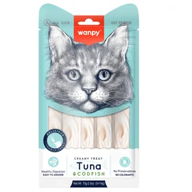 Wanpy Kremet Lickbar Godbit Tunfisk & Torsk 5x14g