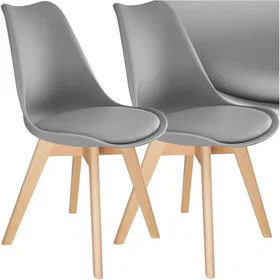 TecTake Frederikke Dining Chair Grey 2-Pack