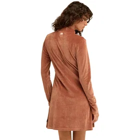 Billabong Everleigh Mock Long Sleeve Short Dress