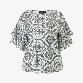 No Bluse Kortermet Volang Bluse (Dame)