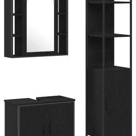 vidaXL Sminkebord Svart 33x33x185.5cm (3334385)