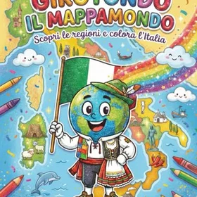 Girotondo il Mappamondo Färgläggningsbok för Barn