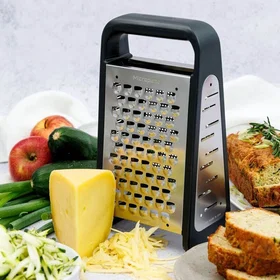 Microplane Professional Box Grater PureCut 5-i-1 mörk grå
