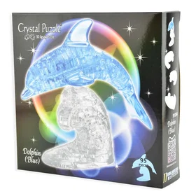 Crystal Puzzle Delfin Blå 95 Bitar