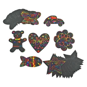 Colorations Scratch Figures Shapes Craft Set CHSDSHAP (98stycken)