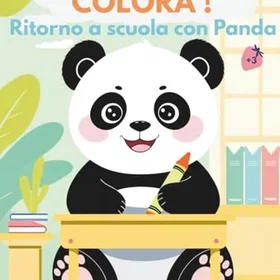 Colora Ritorno A Scuola Con Panda Färgläggningsbok