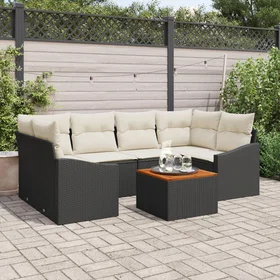 vidaXL Hage Sofasett med Oppbevaring 7 Deler 3356451