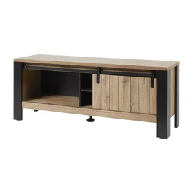AltoBuy 3663738085724_CAFR Meuble TV 1 porte coulissante 2 niches