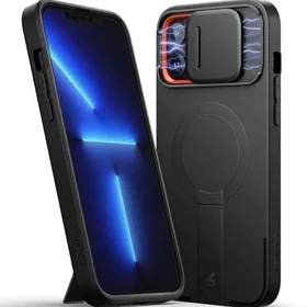 SURITCH Magnetic Case with Slide Camera Case and Adjustable Kickstand for iPhone