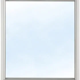 Effektfönster Fast fönster 2-glas Trä 5x20 Frostat glas Spaltventil vit