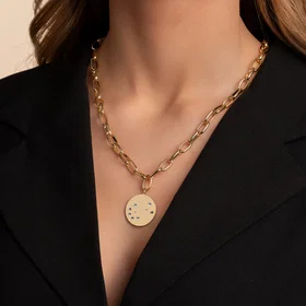 Snö Of Sweden Sprinkles Big Pendant Chain Neck 50 SOS1358-0450251-50 50cm