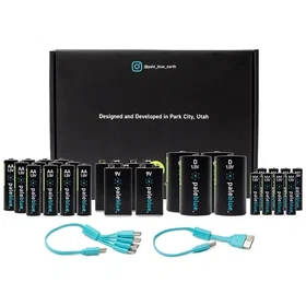 Pale Blue Batterihållare för 4x9V/4xD/12x