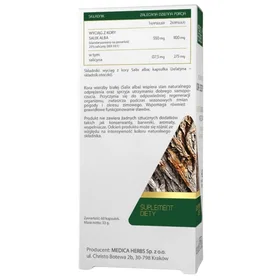 Medica Herbs Willow Bark 550mg 60 Capsules