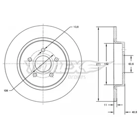 Tomex Brakes TX 72-98 Brake Disc