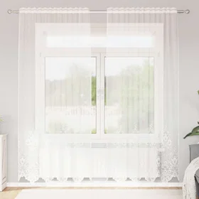 vidaXL Lace Curtain Floral 245x150cm