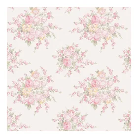 Shabby Rose Blossom Wallpaper Pink