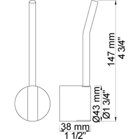 Vola NR21L-16 Tvättställsblandare (Chrome)
