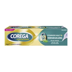 Corega Ultra Strong Hold + Sealing Denture Adhesive 40g