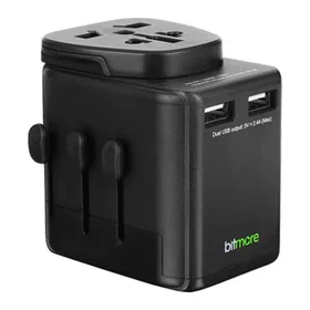 Bitmore World to World Wall Charger BM-TA250 2 x USB Type-A International Tra 25
