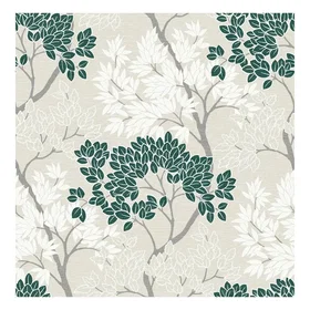 Fresco Tree Dark Green Wallpaper