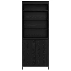 vidaXL High Cabinet Svart 79x36x200cm (3403040)