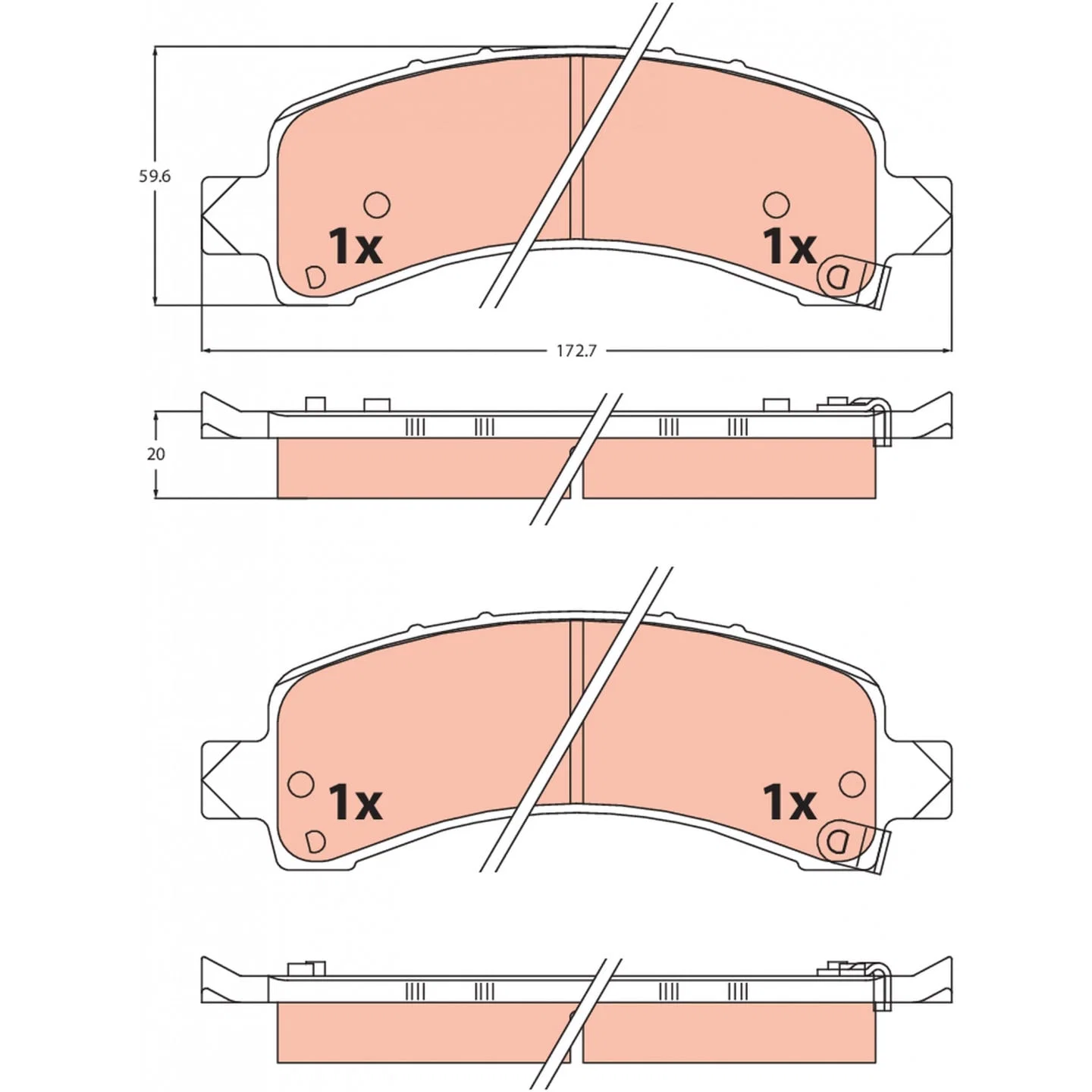 TRW GDB2460 Disc Brake Pad Set