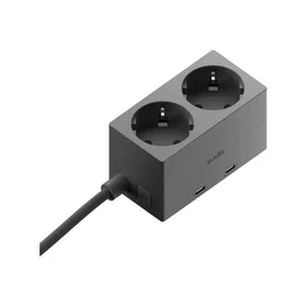 Sudio Brick strömbrytare med USB BR1EUBLK