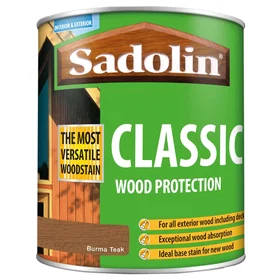 Sadolin Classic Wood Protection Burma Teak Wood Stain 1L