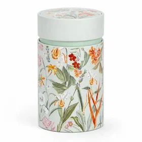von Wellean EigenArt Mira Boîte à thé verte fleurs 150g double couvercle