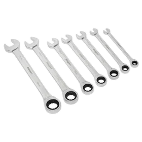 Siegen S01142 Ratchet Combination Spanner Set 7pc