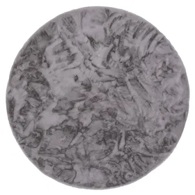 Pergamon Rond Tapis en fausse fourrure 80x80cm