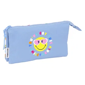 Safta Triple Pencil Case Smiley World Joyful Multicolor