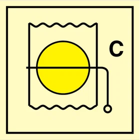 Imor Skilt Brandspjæld (C) 150 x 150 mm