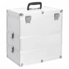 vidaXL Makeup Case 37x24x40cm Silver