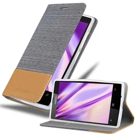 Cadorabo Etui med Magnetisk Lukking Stativfunksjon og Kortficka for Nokia Lumia 