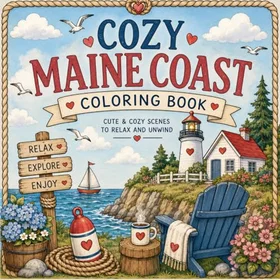 Cozy Maine Coast Färgläggningsbok
