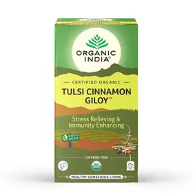 Organic India Tulsi Cinnamon Giloy 25 tepåsar EKO