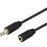 Deltaco 3,5 mm Stereoförlängningskabel 1m
