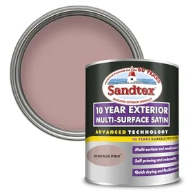 Sandtex 10 Year Multi Surface Paint Vintage Pink 0.75L