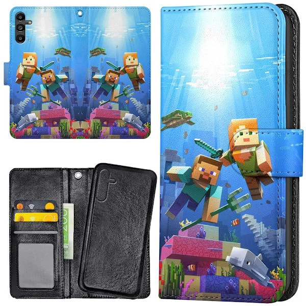 Minecraft Wallet Case for Samsung Galaxy S25 Plus