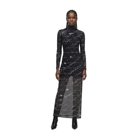 Karl Lagerfeld B4w13037 Long Sleeve Long Dress