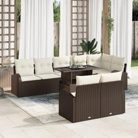 vidaXL Garden Sofa Set with Storage 9 Pieces 3348664