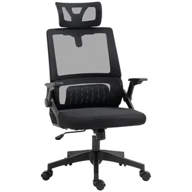 Vinsetto Chaise de bureau ergonomique en maille avec accoudoirs
