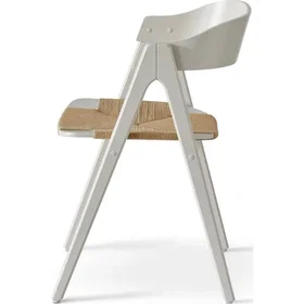 Hammel Mette Spisebordsstol Beige Naturligt Flettet Ryg