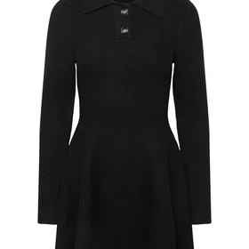 Bardot Lexter Mini Volym Stickad Klänning