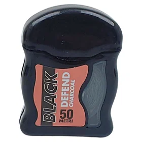 Defend Charcoal Extra Whitening Mint Tandtråd 50m
