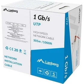 Lanberg UTP Cat6 305m Câble Réseau LCU6-10CC-0305-R
