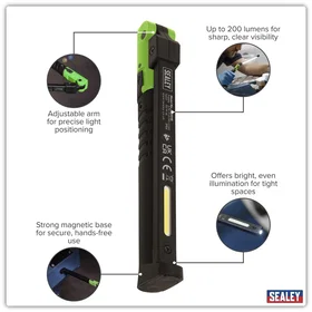 Sealey LED01G Green Folding Pocket Light
